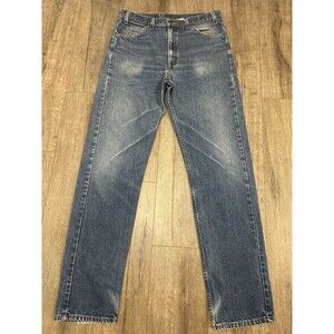 Vintage Levis 505 Blue Jeans Orange Tab MEASURES 34x 35 Straight Fit